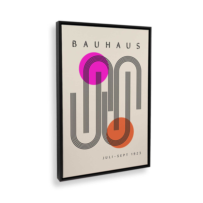Impression épurée sur toile Bauhaus, H 18,75 po x l 12,75 po, Noir satiné