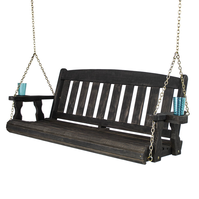 Balancelle Amish Casual, Noir semi-solide