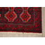 Tapis décoratif en laine noué à la main de conception unique 3 pi 1 po x 5 pi 4 po des années 1980 Balouch rouge/noir