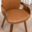 Fauteuil pivotant rembourré en similicuir Dundrod-123200608