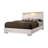 Queen Size Bed With Open Shelf, White