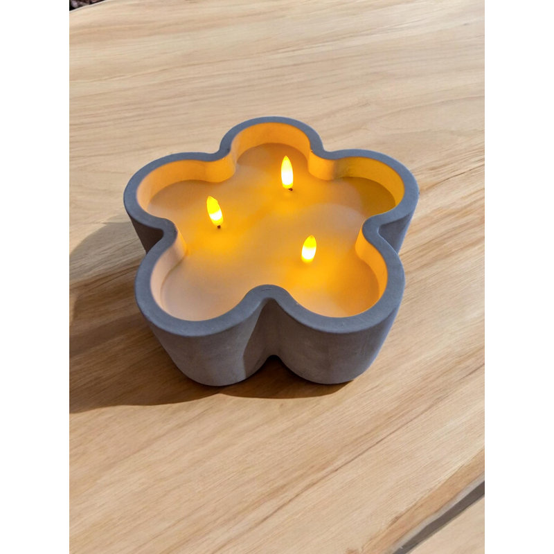 Geko Unscented Flameless Jar Candle with Plastic Holder