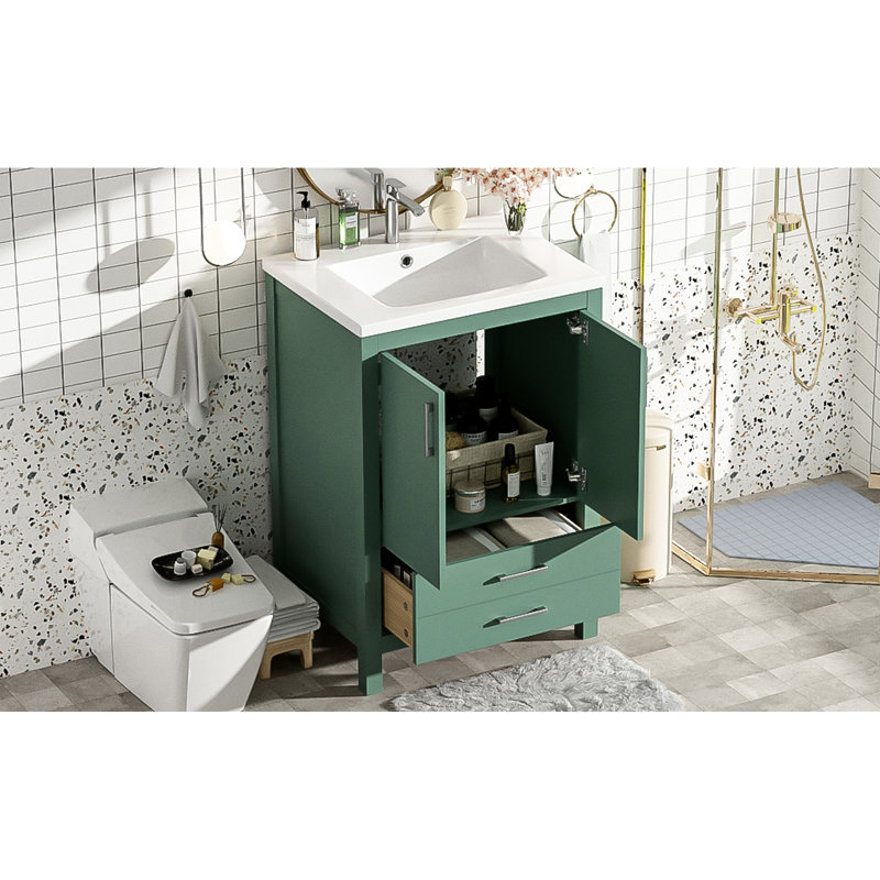 Meuble-lavabo 24 po avec lavabo en céramique