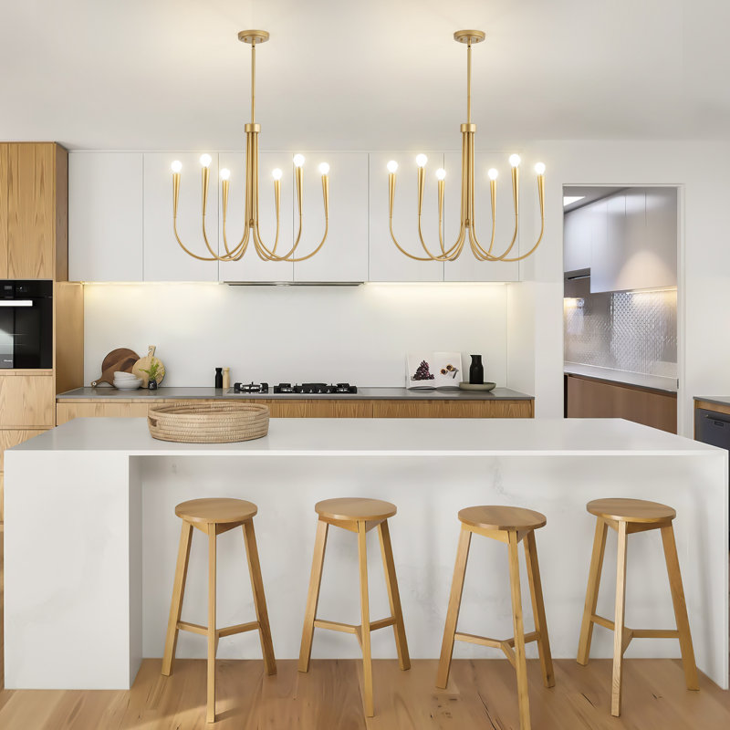 Nyanna 6 - Light Dimmable Chandelier, Gold