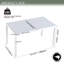 Table de salle à manger moderne de 55 po pour patio, table longue polyvalente intérieure / extérieure avec plateau en PP et pieds en métal