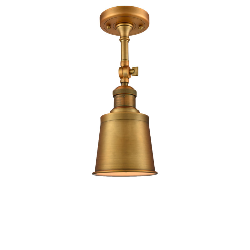 Lavender Hill Semi Flush Mount, Brushed Brass