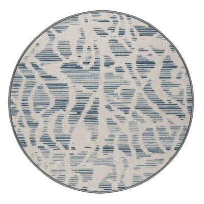 Machine Washable Abstract Grey Area Rug