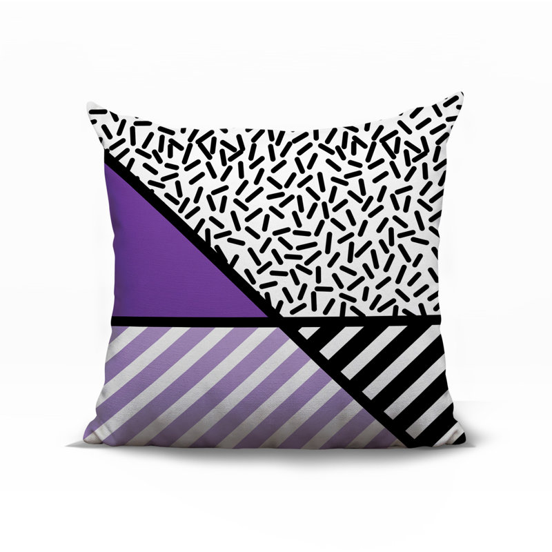 Coussin décoratif intérieur / extérieur Shapira, Carré 16 po, Mauve