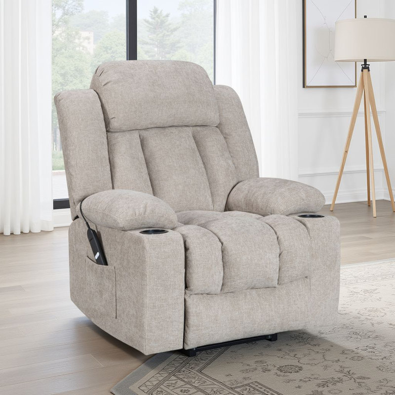94cm Wide Chenille Lift Assist Standard Recliner