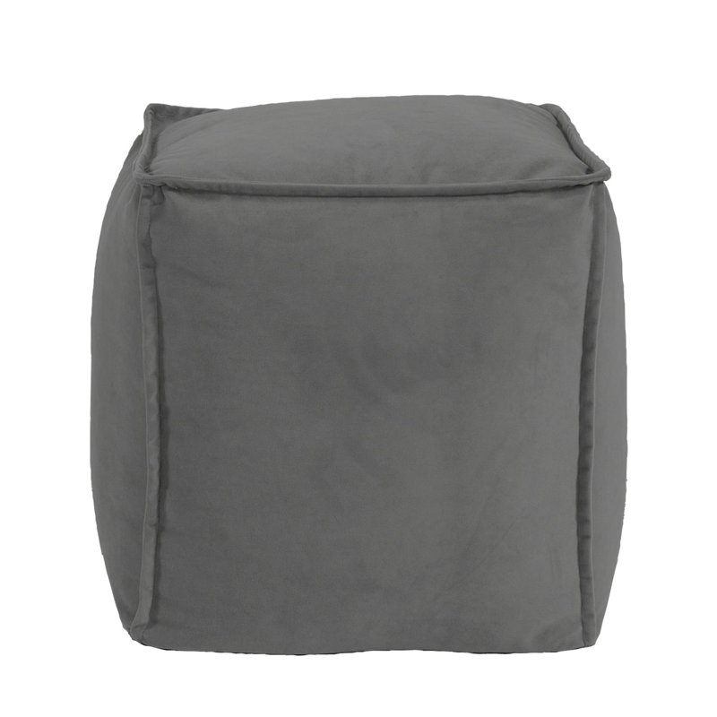 Olmo Upholstered Pouf, Pewter