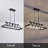 Rustic Farmhouse Chandelier With Wood And Metal Design, 5-Light Linear Ceiling Fixture For Dining Room And Kitchen Island-172287277