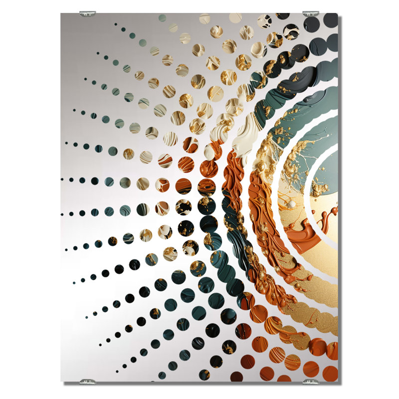 Encre tempête II - Peinture abstraite, miroirs muraux décoratifs MIR137147, 40 po x 30 po