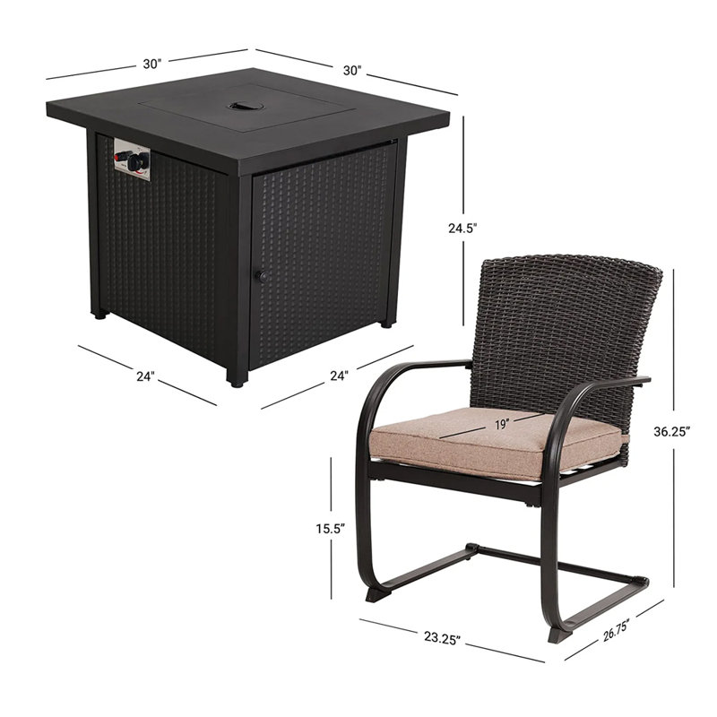 Ensemble de conversation modulaire avec coussins 5 pièces Owensby, Beige