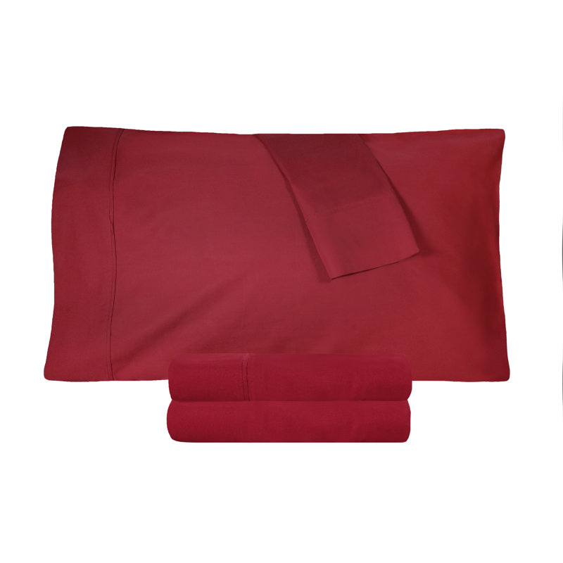 Ensemble de draps en coton percale à densité de tissage 300 fils Percale, Ensemble de draps pour très grand lit + un drap-h