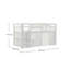 Pino European Single (90 x 200cm) Mid Sleeper Loft Bed Bed by Vipack-26402752