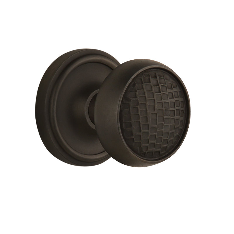 Classic Rosette with Craftsman Door Knob, Oil-Rubbed Bronze