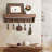 Solid Wood Wall Organizer with Key Hooks-93309383
