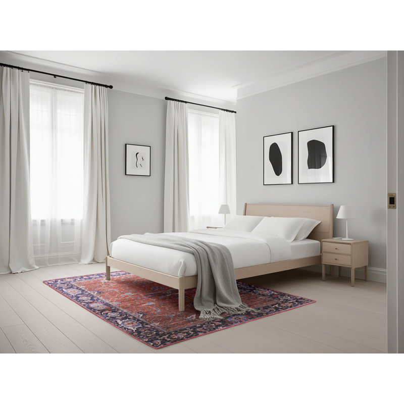 Tapis brun à motif oriental, Rectangle 5 pi x 7 pi