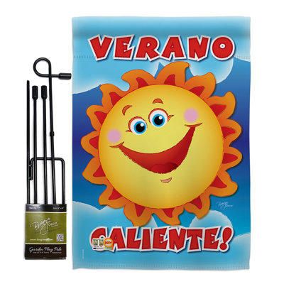 Ensemble de 2 faces 1 pi 6,5 po x 1 pi 1 po "en polyester" verano caliente summer fun on the sun impressions