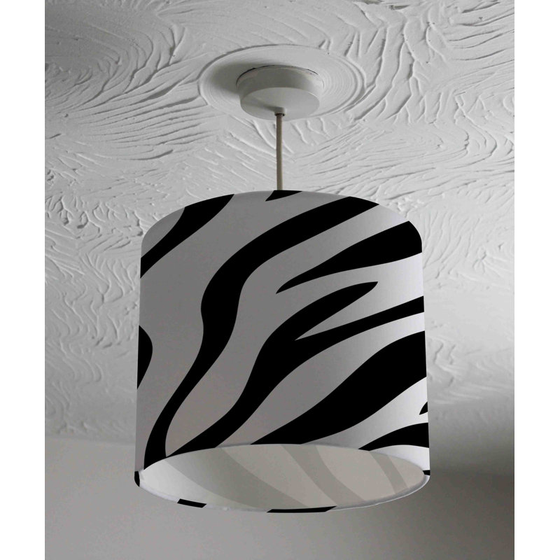 Cotton Drum Pendant Shade ( Uno ), 22cm H x 25cm W x 25cm D