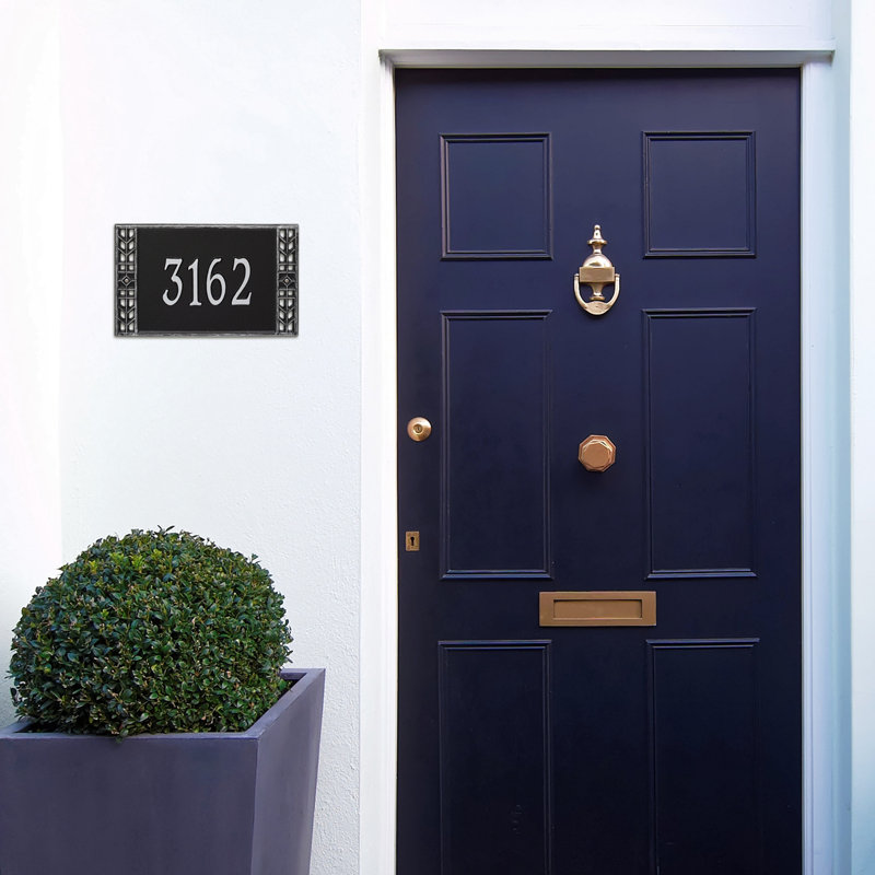 Boston Personalized Standard 1-Line Wall Address Plaque, Bronze/Gold, Yes