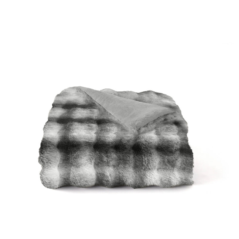 Throw Blanket, Grey Abstract, 200cm x 150cm