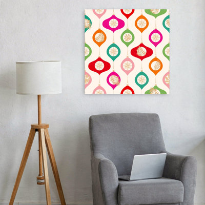 Colorful Tropical Ornaments Abstract Colorful Modern Palm Tropical Landscape Wall Art Print by Dominique Vari - Wrapped Canvas Print