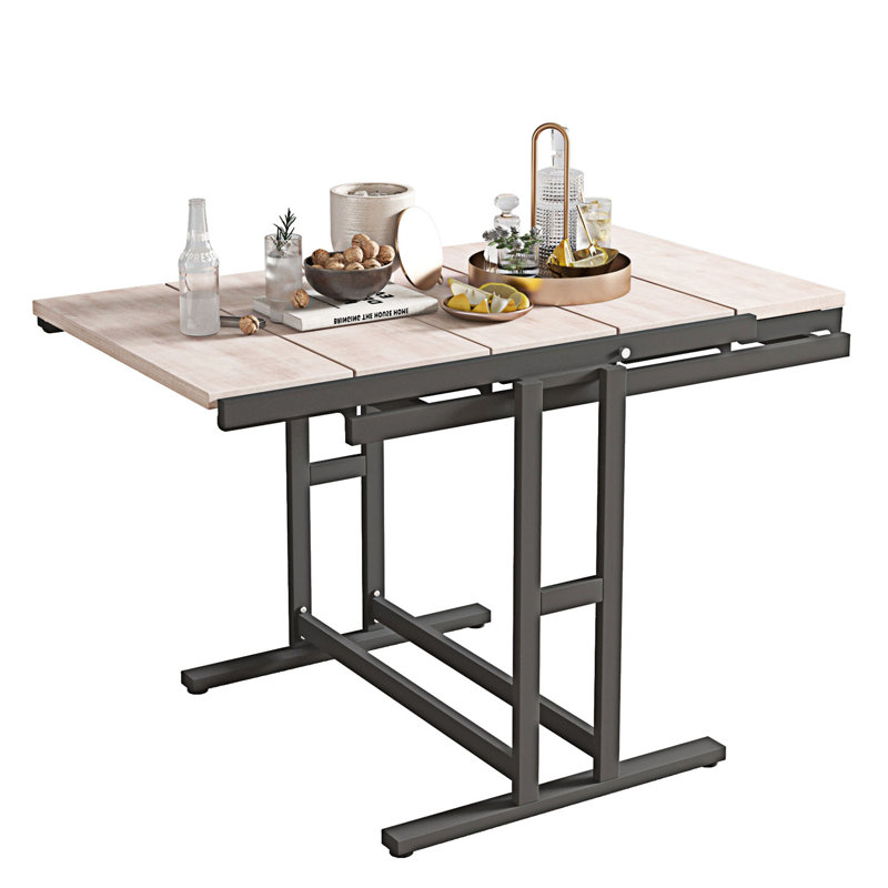 Solid Mahogany Wood Multifunction Convertible Dining Table,Free Switch Space-Saving Table, Shelf For Dining Room Or Kitchen,dinning table,dining room table