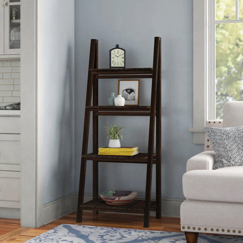 Aramis Ladder Bookcase, Espresso