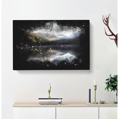 Antholzer See Lake Reflection - Wrapped Canvas