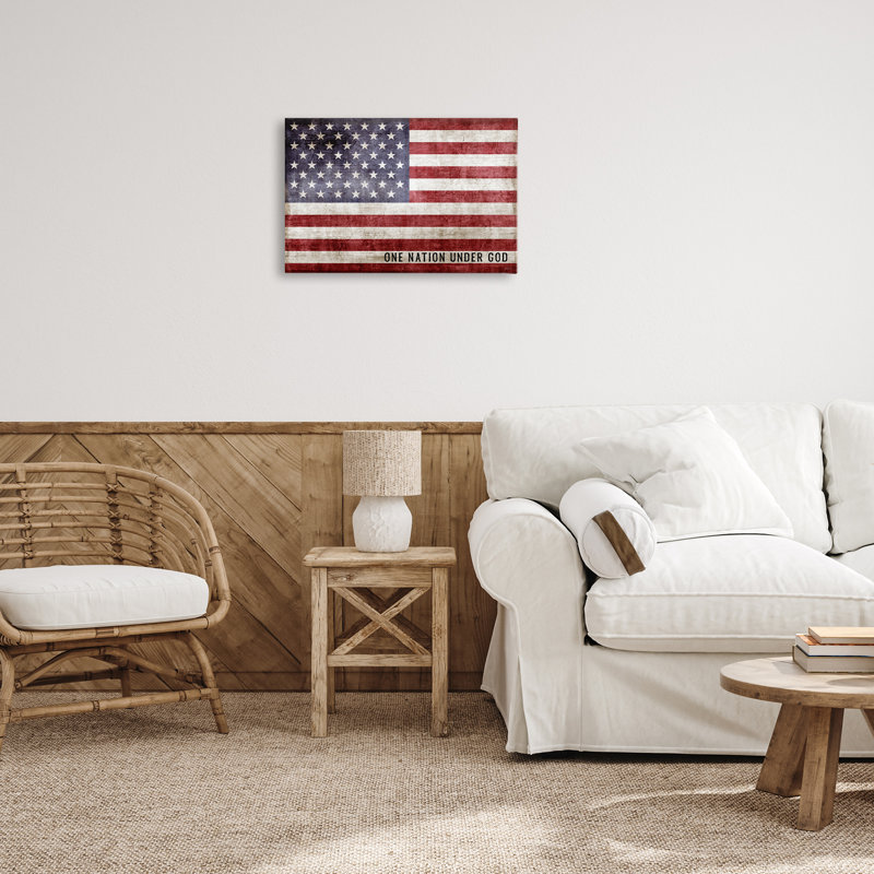 «One Nation Under God Flag», art mural par Natalie Carpentieri, H 16 po x l 24 po