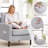 Stylish Upholstered Fabric Accent Chair with Sturdy Solid Wood Legs-895541246