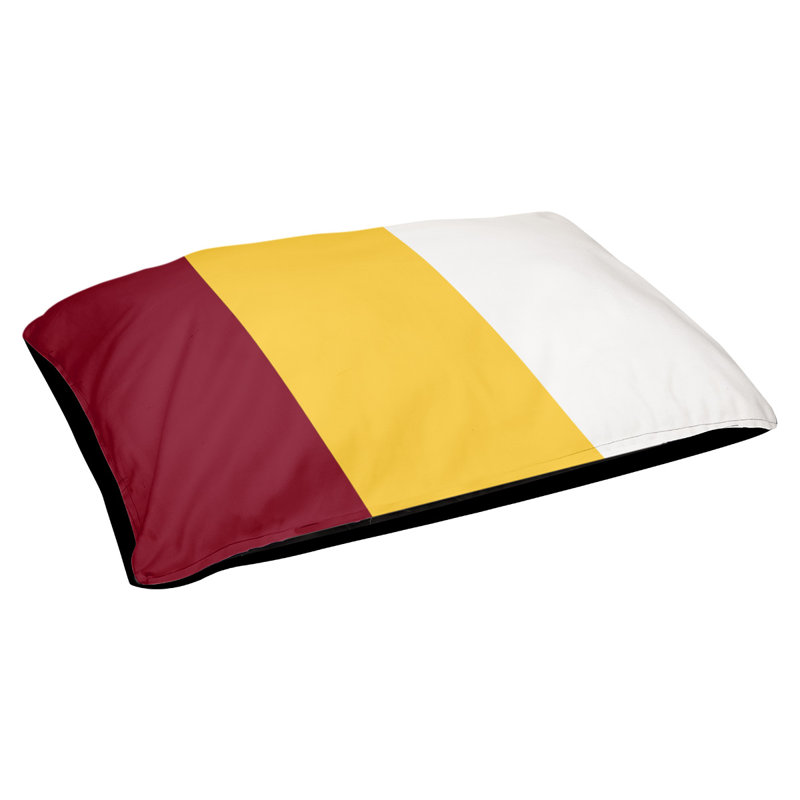 Coussin Detroit, Maroon/Yellow/White, Medium (28" W x 18" D x 6" H)