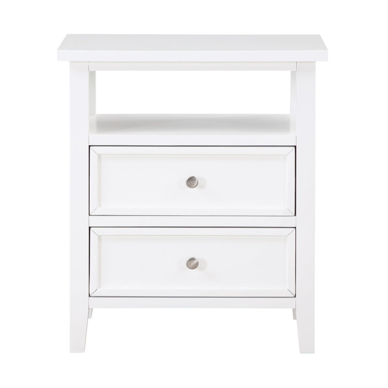 Table de chevet élégante et chic, Blanc