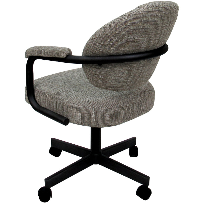 Chaise avec accoudoirs Magaw, Noir