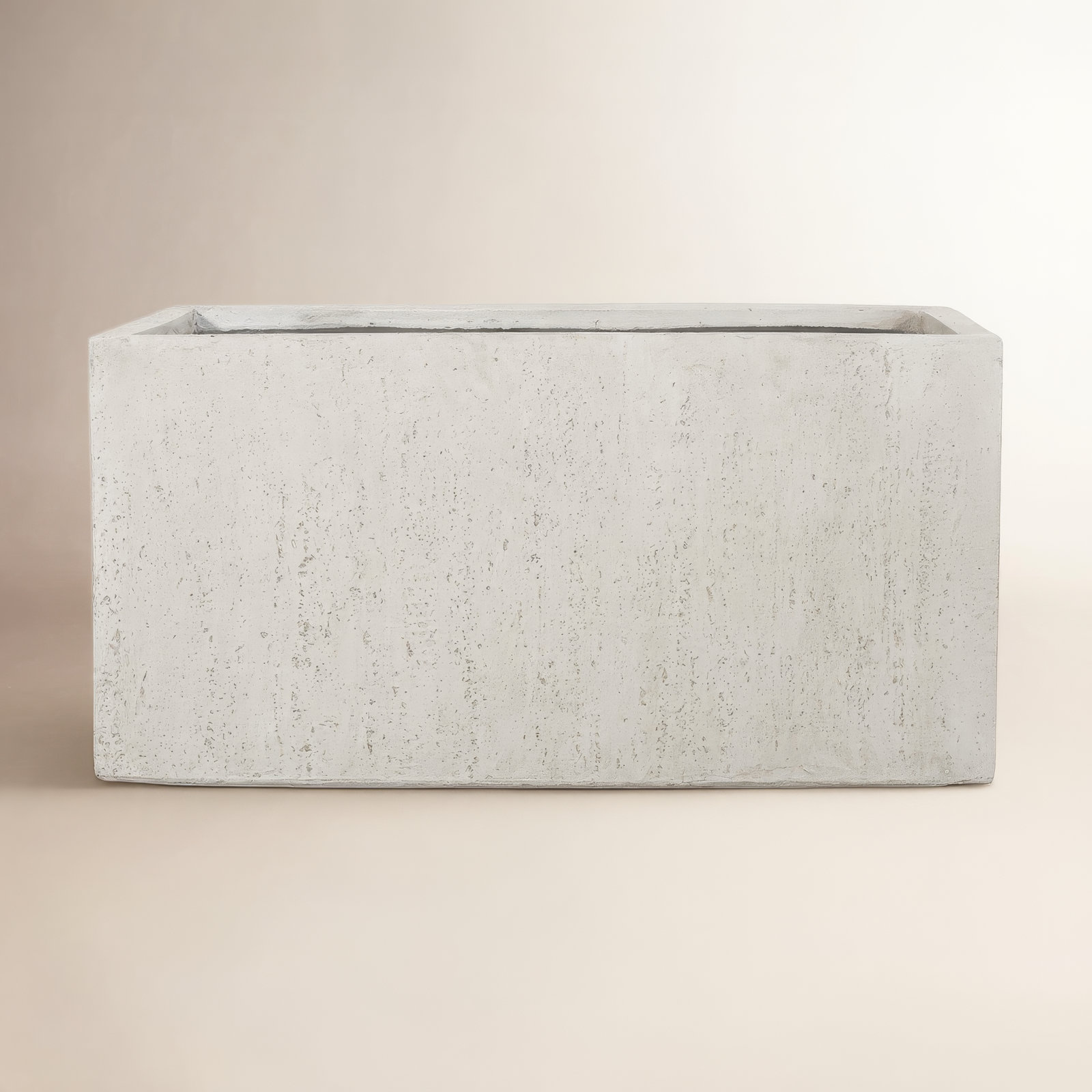 Shiner Lightweight Concrete Planter Box Set, 18" H x 35.25" W x 18" D, White, 1