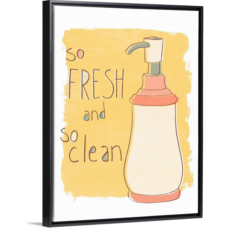 Potty Pun II - reproduction d'art sur toile, Cadre flottant noir, H 17,7 po x l 13,7 po x P 1,75 po