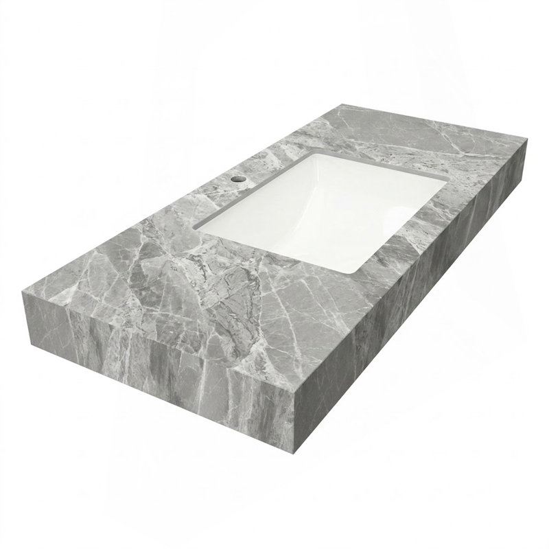 Plateau de meuble-lavabo simple 48 po (comptoir seulement, sans armoire)