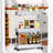 Slim Rolling Storage Cart, 3 Tier Storage Organizer Utility Cart Mobile Shelving Unit-1500619016