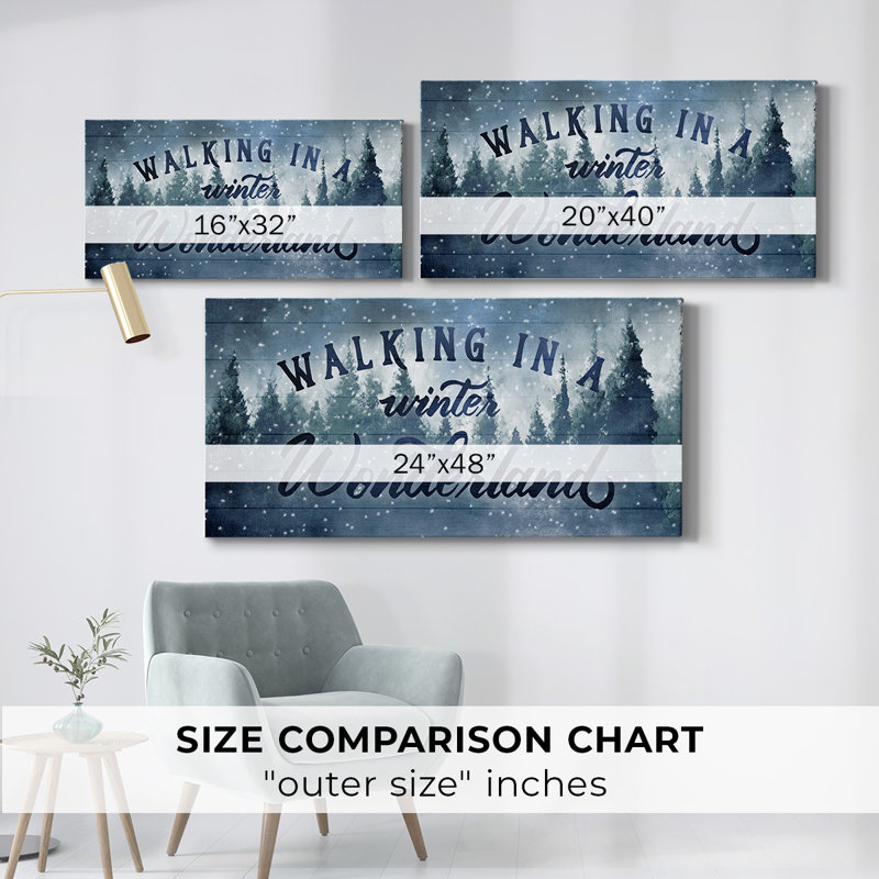 Winter Wonderland - reproduction sur toile tendue, H 20 po x l 40 po x P 1,5 po