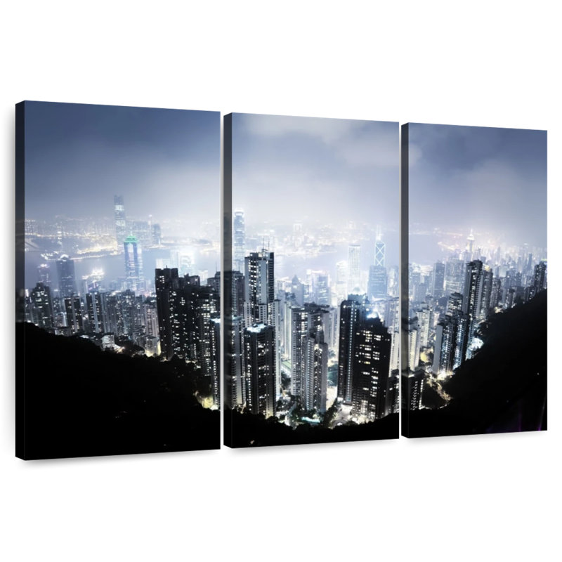 Sebbie Hong Kong Night View, 48" H x 74" W