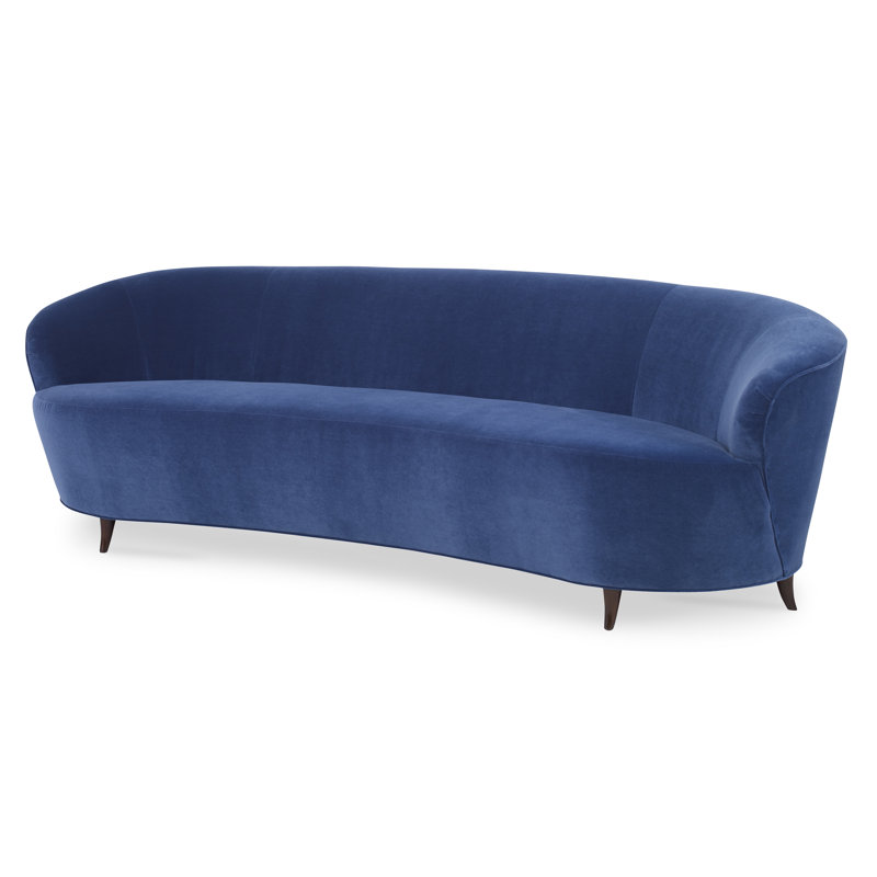 Boomerang Sofa, Espresso, Elise Harbor 100% Polyester
