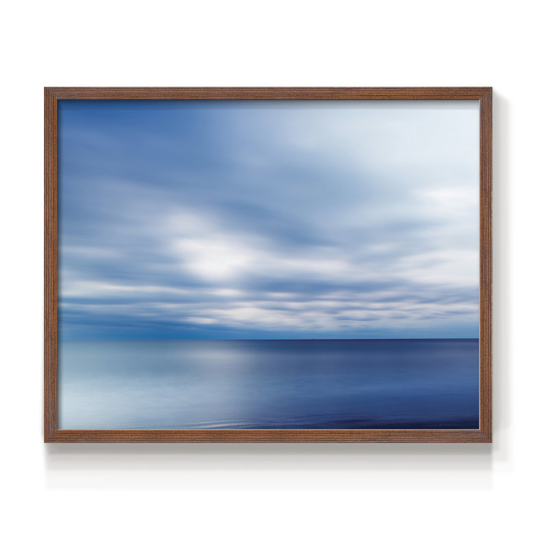 «Forever Blue», impression encadrée, H 8 po x l 10 po, Noyer