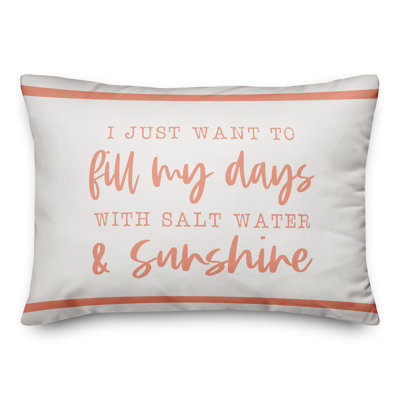  Housse et insert de coussin rectangulaire Salt Water and Sunshine