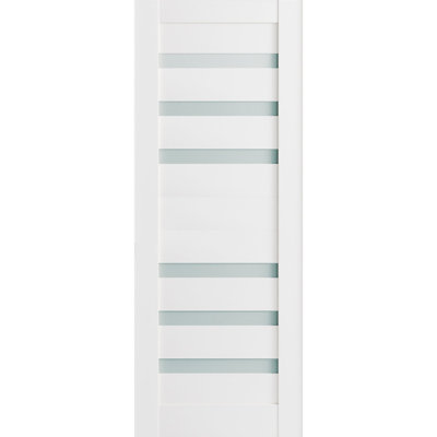 Quadro Frosted Glass Panelled Solid Manufactured Wood Standard White Door Slab