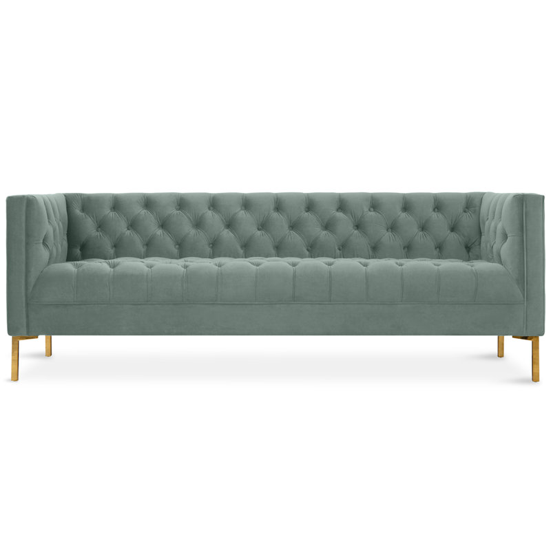 Dunkelberger 82.5'' Velvet Sofa, Light Blue