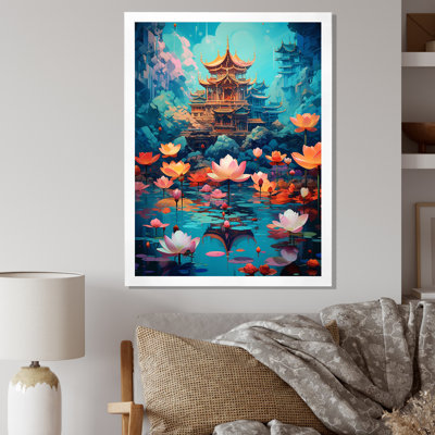 " Ancient Asiantemple Blossoming Flowers I "