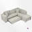 4-Piece Upholstered Sectional With Ottoman-1183885860