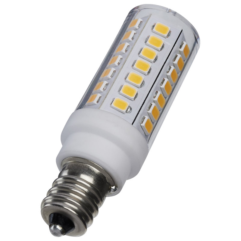 DEL T6 5 watts - Finition transparente - Base E12 - 120 volts, 3000 Kelvins, Clair, 550 lumens