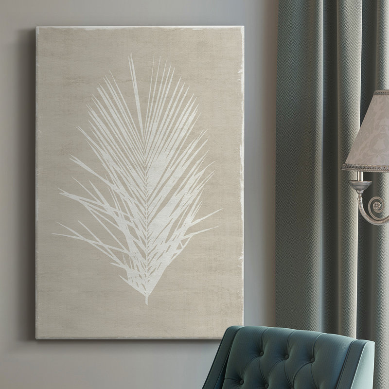 Palm Oasis II - Toile tendue avec châssis de qualité supérieure - prête à être accrochée, H 18 po x l 12 po x P 1,5 po